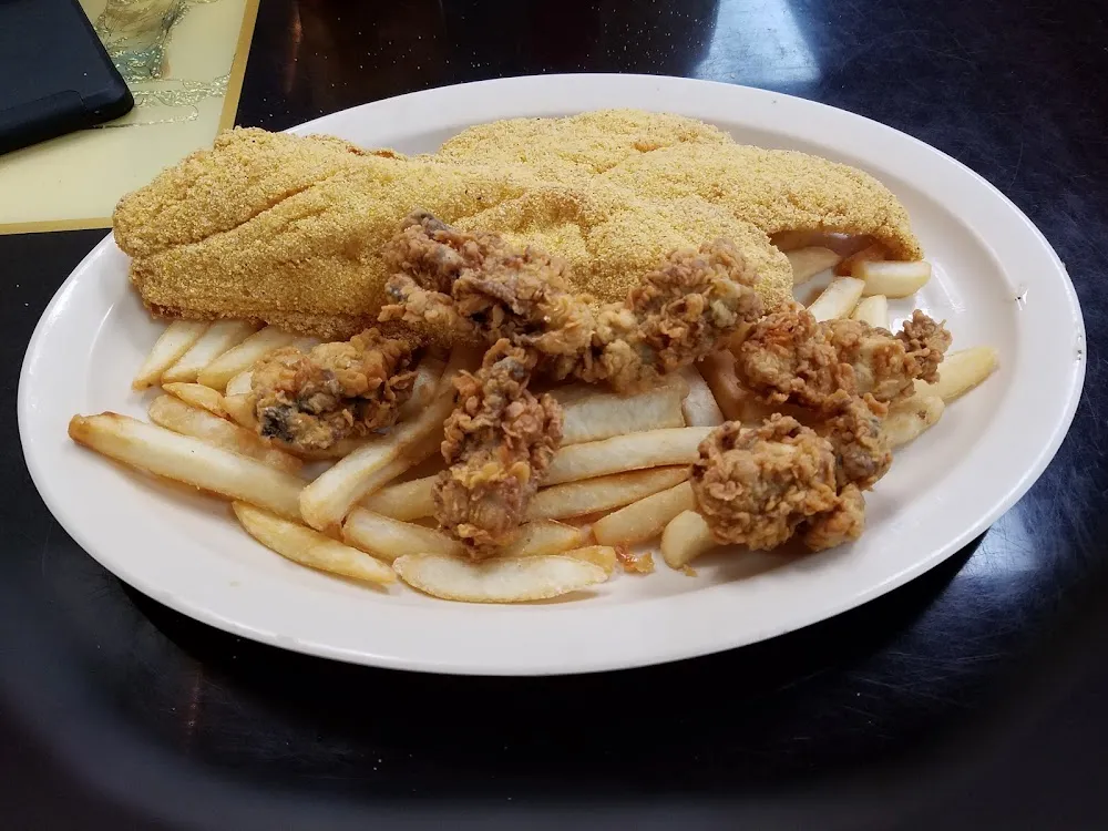 Fried Catfish and Fried Oysters